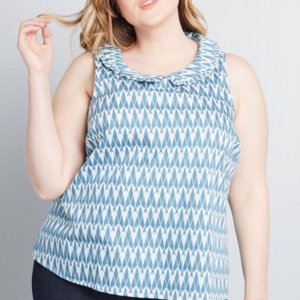 ModCloth ‘undeniable intrigue’ sleeveless top 2x!
